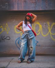 SC Plus Size Retro Ripped Straight Leg Jeans GYLN-9037