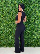 SC Line Sleeveless Wide Leg Jumpsuit OSM-4487