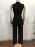 SC Line Sleeveless Wide Leg Jumpsuit OSM-4487
