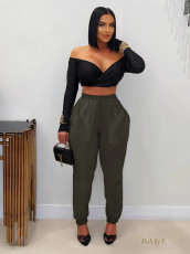 SC Plus Size Sports Ice Silk Straight Pants YIM-K08
