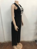 SC Line Sleeveless Wide Leg Jumpsuit OSM-4487