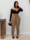 SC Plus Size Sports Ice Silk Straight Pants YIM-K08