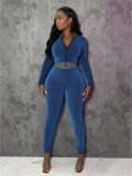 SC Long Sleeve Zipper Two Piece Pants Set SH-391355