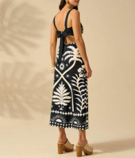 SC Print Sling Vest And Long Skirts Two Piece Set SHD-9542