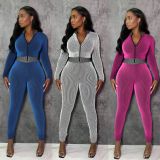 SC Long Sleeve Zipper Two Piece Pants Set SH-391355