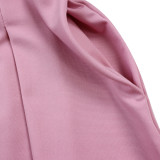 SC Plus Size V Neck Flare Sleeve Midi Dress GCZF-8636