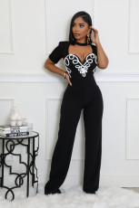 SC Lines Patchwork Sport Fit Jumpsuit OSM-4485