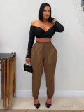 SC Plus Size Sports Ice Silk Straight Pants YIM-K08