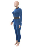 SC Long Sleeve Zipper Two Piece Pants Set SH-391355