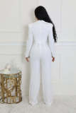 SC Solid Color Long Sleeve Wide Leg Jumpsuit OSM-4933