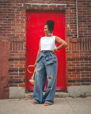 SC Plus Size Retro Ripped Straight Leg Jeans GYLN-9037