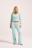 SC Casual Contrast Color Hooded Zipper 2 Piece Set YD-YM025