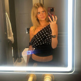 SC Polka Dot Sexy One-shoulder Top XEF-K25L67774