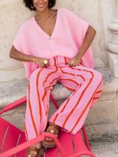 SC Stripe Print Loose Casual Pants YWXS-K25L758