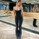 SC Sleeveless Contrast Color Backless Yoga Jumpsuit XEF-K25Q68159
