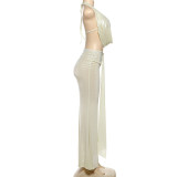 SC Sexy Backless Tie Up Tops Long Skirts Suit XEF-K25S63712