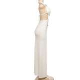 SC Backless Bandage Split Maxi Dress XEF-K25D70452