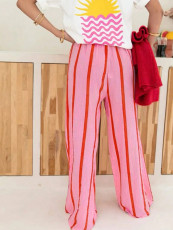 SC Stripe Print Loose Casual Pants YWXS-K25L758