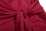 SC Solid Color Long Sleeve Maxi Dress XEF-K25D77446