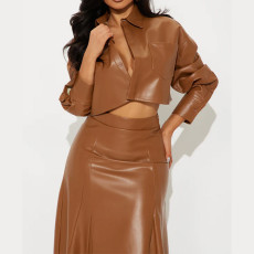 SC Long Sleeve Two Piece Skirts Set GXBQ-158
