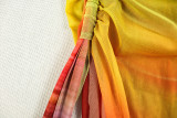 SC Color Block Pleated Irregular Maxi Dress GJYO-JD302607