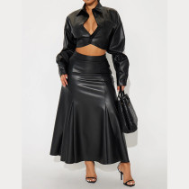 SC Long Sleeve Two Piece Skirts Set GXBQ-158