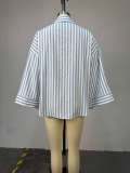SC Stripe Lapel Loose Shirt GCNE-72888