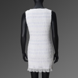 SC Sleeveless Solid Color Mini Dress GNZD-32473DBY