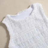 SC Sleeveless Solid Color Mini Dress GNZD-32473DBY