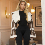 SC Leather Patchwork Long Sleeve Coats GZJQ-K24C75271