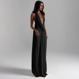 SC Halterneck Backless Split Maxi Dress GSLF-K24D77130