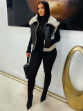 SC Solid Color Long Sleeve Zipper Sport Jumpsuit SFY-774