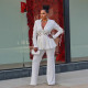 SC Plus Size Tie Up Solid Color Two Piece Pants Set NY-3712
