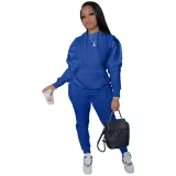 SC Solid Color Long Sleeve Sport Pants Suit YIM-MC125