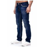SC Men's  Plus Size Slim Washed Solid Jeans XCFF-8878