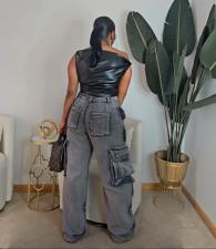 SC Fashion Loose Ripped Frayed Jeans GYLN-8746
