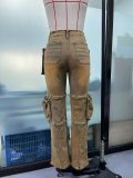 SC Patchwork Multi-pockets Casual Jeans GDMY-FZ14752