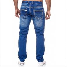 SC Men's  Plus Size Slim Washed Solid Jeans XCFF-8878