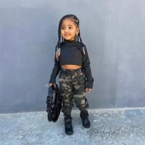 SC Kid Girl Long Sleeve T Shirts Print Pants Suit GYMF-YM164