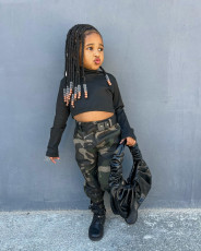 SC Kid Girl Long Sleeve T Shirts Print Pants Suit GYMF-YM164