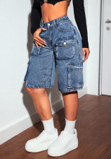 SC Fashion Loose Multi-pockets Denim Shorts GKNF-1385