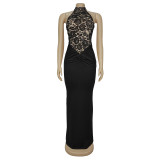 SC Lace Sleeveless Split Maxi Dress BY-7488