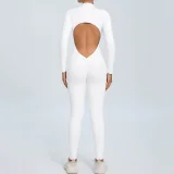 SC Zipper Long Sleeve Backless Jumpsuit GQSA-ZY02