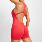 SC Solid Color Tight Sport Yoga Romper GQSA-Q22