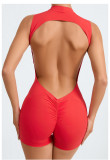 SC Solid Color Backless Yoga Sport Romper GQSA-YL075