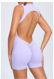 SC Solid Color Backless Yoga Sport Romper GQSA-YL075