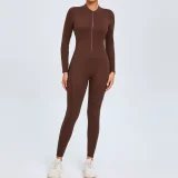 SC Zipper Long Sleeve Backless Jumpsuit GQSA-ZY02