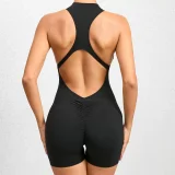 SC Solid Color Tight Sport Yoga Romper GQSA-Q22