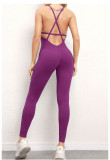 SC V-Neck Yoga Fitness Backless Jumpsuit GQSA-1028