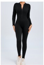 SC Zipper Long Sleeve Backless Jumpsuit GQSA-ZY02